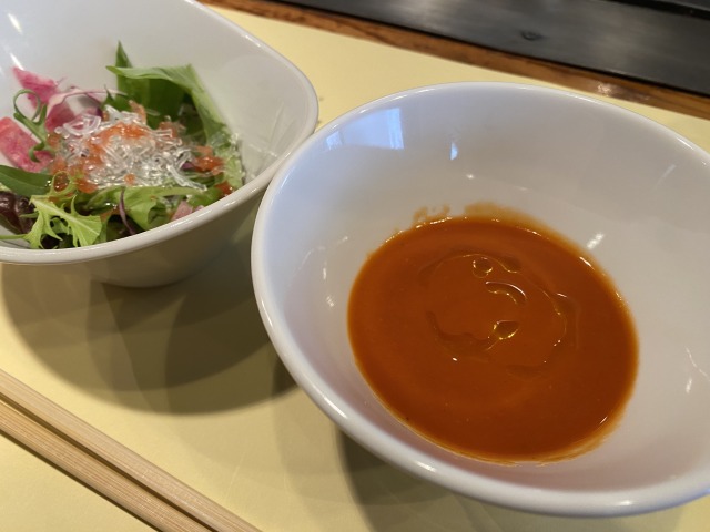 ステーキハウス神楽のサラダ・スープ